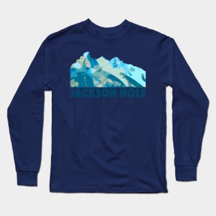 Jackson Hole, Wyoming Decal Long Sleeve T-Shirt